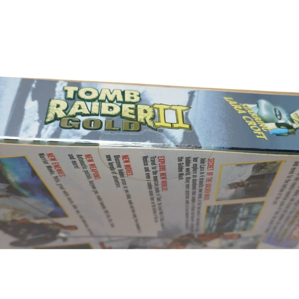 Tomb Raider II Starring Lara Croft Gold Trapezoid Box (PC, 1999) SEALED